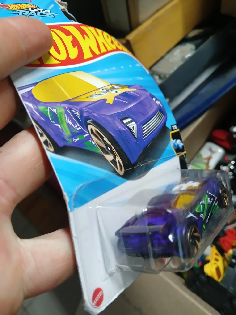Hot Wheels Nerve Hammer, a 1:64 scale die-cast car from the X-Raycers series.